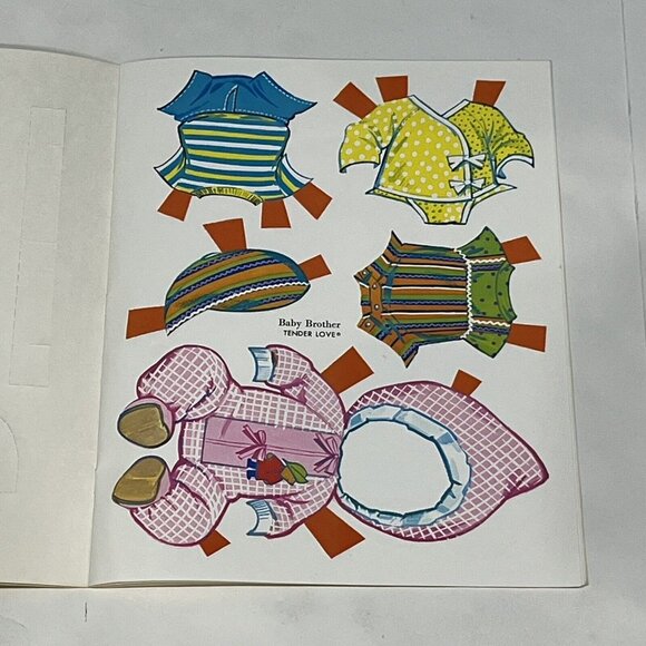 Vintage 1977 Mattel Baby Brother Tender Love Paper Doll Book Uncut Whitman - Picture 9 of 15